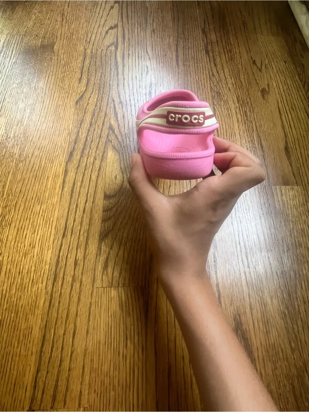Crocs Girls Genna II Pink Slingback Flats Size 3